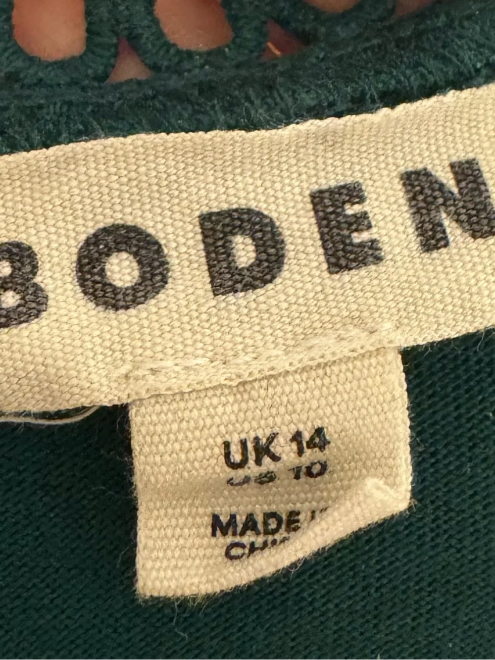 Boden Flo Trim Detail Top in Emerald Night